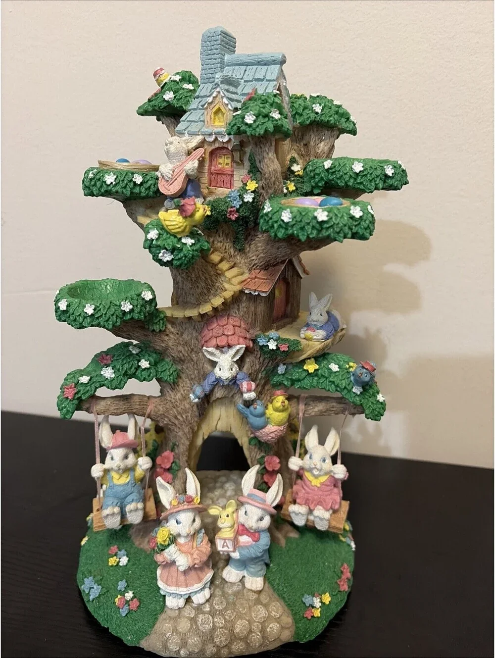 VTG Cottontale Collection Easter Tree Egg Holder Holds 5 Eggs 12